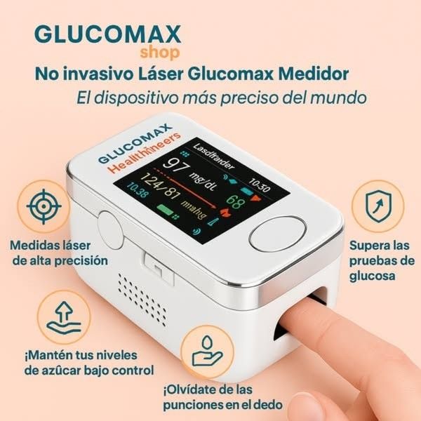 2X1 GLUCOMAX™ - MEDIDOR LÁSER NO INVASIVO [98,92% DE PRECISIÓN] ¡Compra 1 y Llévate 2!