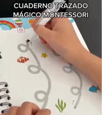 EL ORIGINAL: Cuaderno Trazado - Método Montessori 📔 + EDUCAKIDS 370 de Regalo 🎁